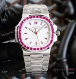 Super Clone Swiss Grade Patek Philippe Nautilus Watch Stainless Steel Pink Diamond Limited New PP5711